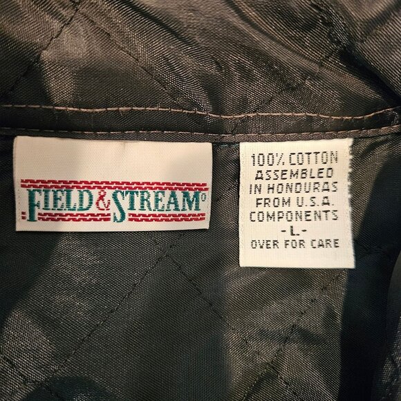 Field & Stream shirt Mens L Button Pockets brushed Cotton Dad office work warm - Picture 7 of 8
